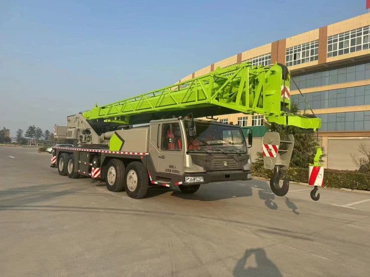 Mobile crane positioned for industrial lifting