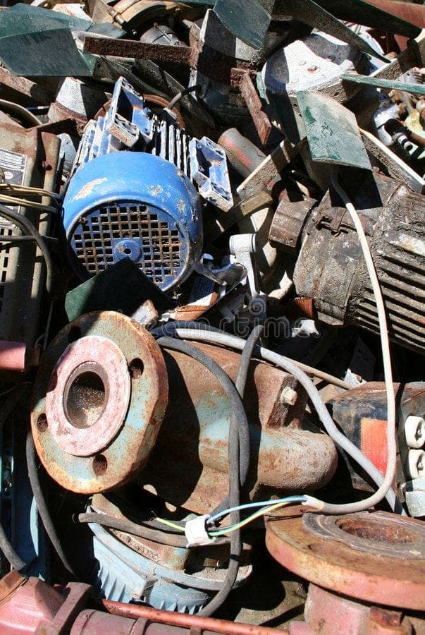 Mixed industrial metal scrap ready for collection in Ludhiana